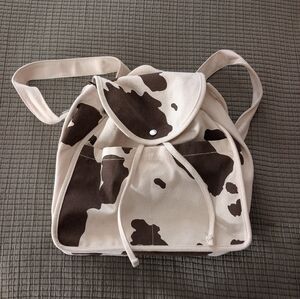 Baggu Cow Print Canvas Backpack